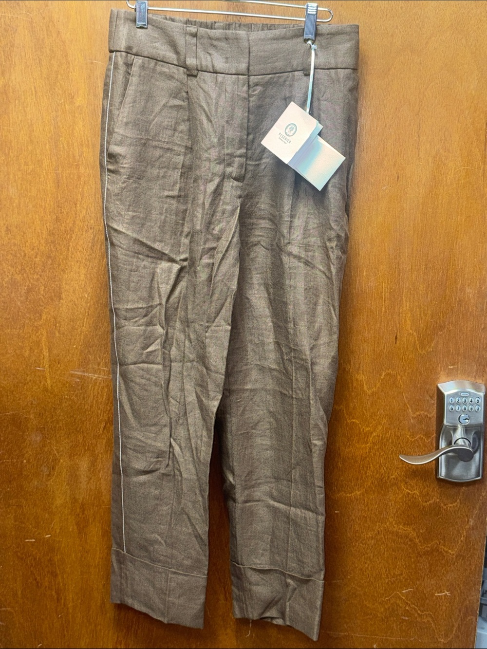 Peserico Brown Tailored Dress Pants